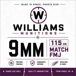 WILLIAMS MUNITIONS 9MM 115GR MATCH FMJ