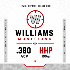 WILLIAMS MUNITIONS .380 HHP