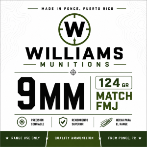WILLIAMS MUNITIONS 9MM 124GR MATCH FMJ