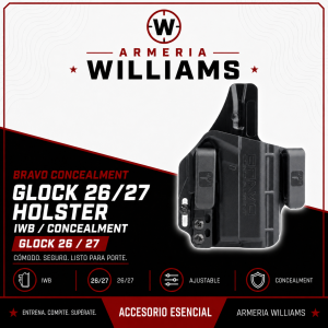 Bravo Concealment for GLK 26/27 IWB BLACK Right Hand