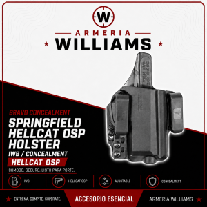 Bravo Concealment for Springfield Hellcat IWB BLACK Right Hand