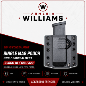 Bravo Concealment Single Magazine Pouch for GLK 19/P320 LARGE BLACK