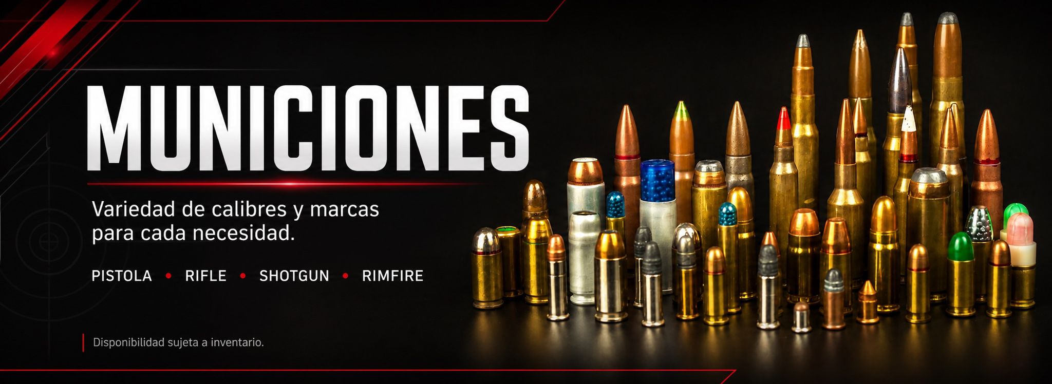 Municiones — variedad de calibres